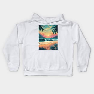 Beach, Tropical ocean Kids Hoodie